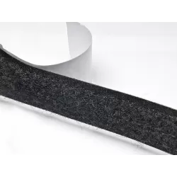 Taśma rzep samoprzylepna 16 mm czarna (Pętelka) - 25 metrów